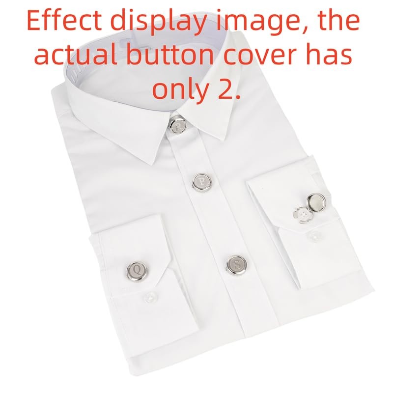UUIOUOIUU Silver cufflinks Initial cufflinks for men shirts button covers