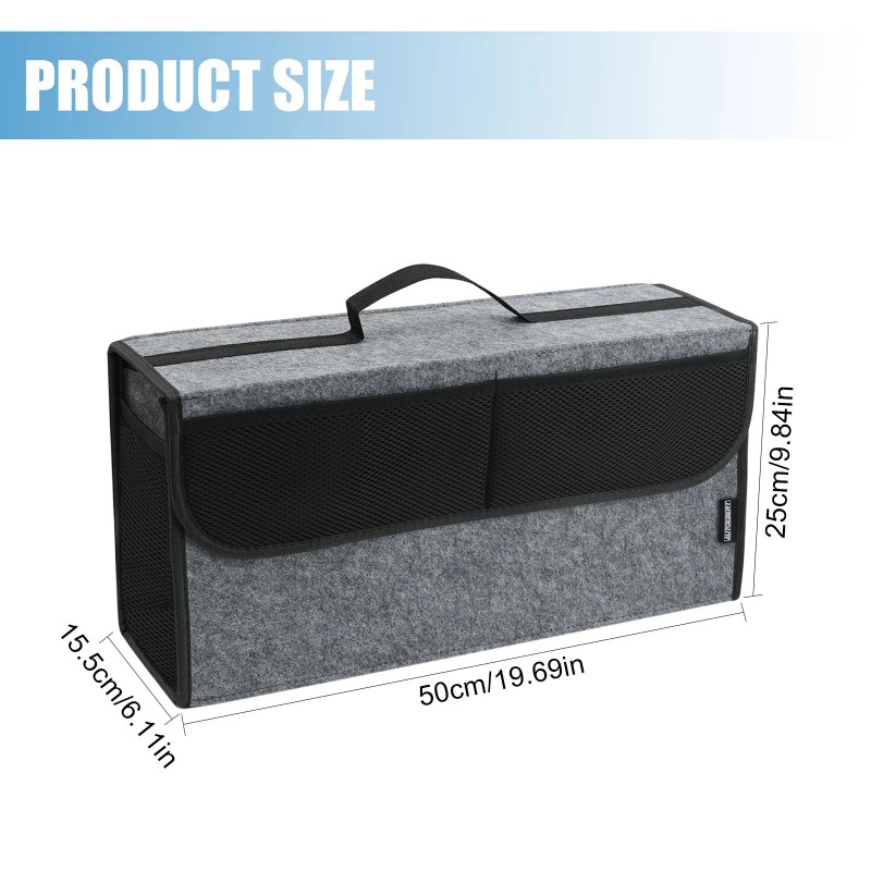 Autoxbert Car Trunk Organizer Bag with Secure Fastening Flip Cover