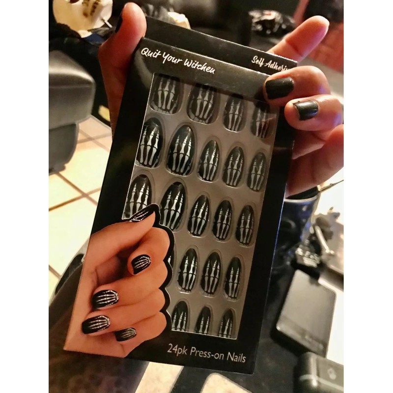 Almar Uñas Postizas Press-on Nails Skeleto Hand