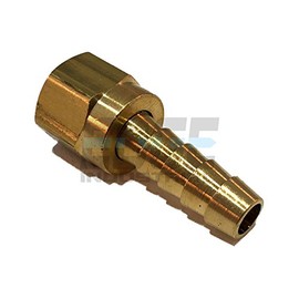 EDGE INDUSTRIAL 5/16" Hose ID to 5/16" 45° Female SAE Flare Brass Swivel Connector Fuel/AIR/Water/Oil/Gas/WOG (Qty 01)