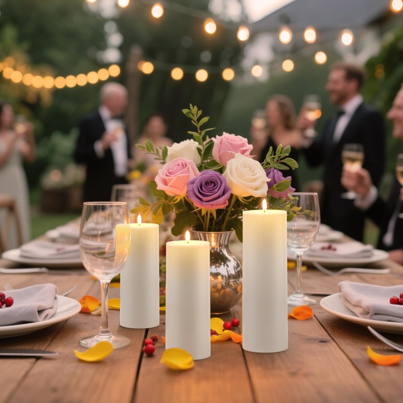 Raycare 2Pcs 4'' X 12'' Large Waterproof Outdoor Flameless Candle,