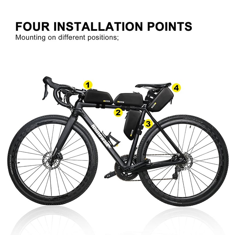 Rhinowalk Bicycle Bag Bike Top Tube Bag 1.3L Bicycle Frame