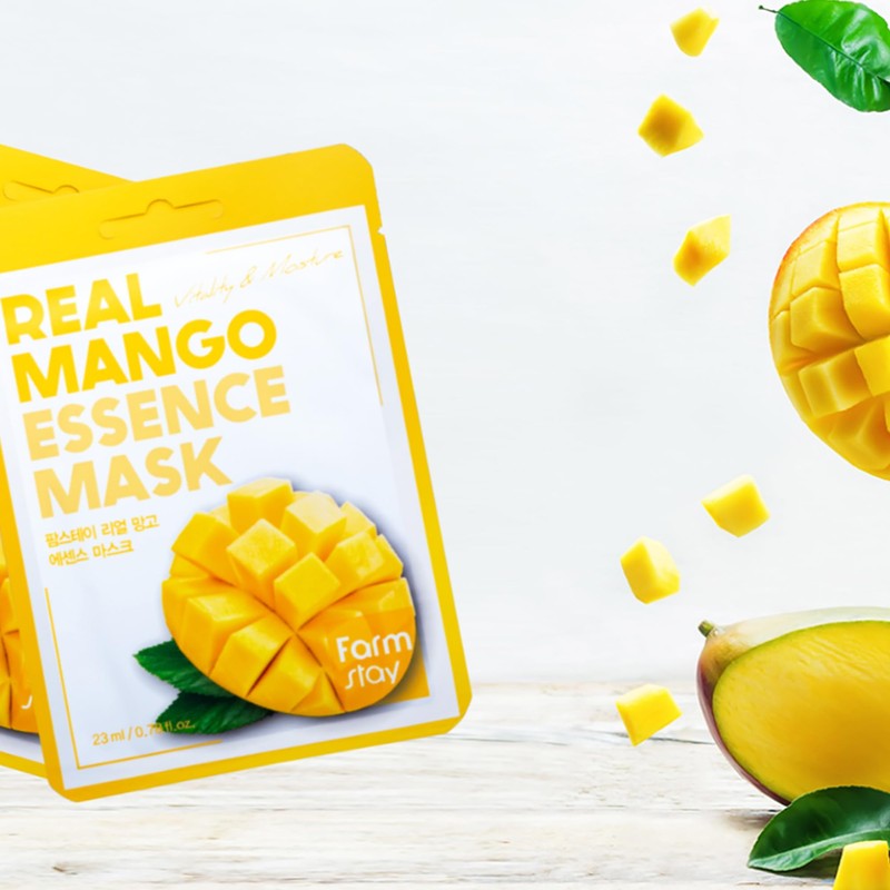 Farmstay Real Mango Essence Mask - Mango Extract Face Mask