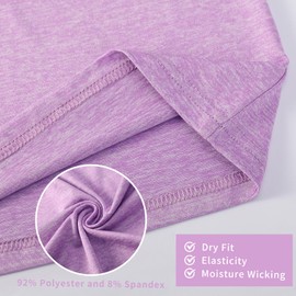 6 Pack Girls Youth Kids Tank Top Active Quick Dry Sleeveless Moisture Wicking Tank Tops Performance Shirts (Age 4-16Y)