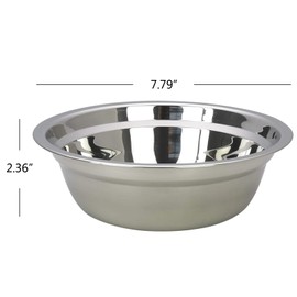 Zerdyne 4-Pack Stainless Steel Pasta Salad Bowls, Serving Bowls