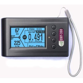 Advanced EMF Meter GQ EMF-390 3-in-1 EMF ELF RF Meter, Low-Band 5G Cell Tower Smart Meter WiFi Signal Detector RF up to 10GHz with Data Logger and 2.5Ghz Spectrum Analyzer