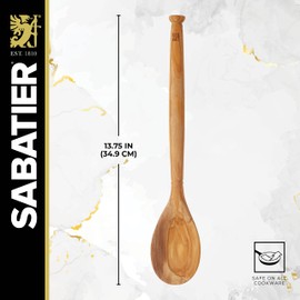 Sabatier Olivewood All-Purpose Spoon, Perfect for stirring, mixing, basting, or serving. 14-Inch