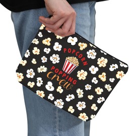 PYOUL Popcorn Lover Gift Popcorn Popping Crew Makeup Bag Film Lover Cosmetic Bag Movie Night Gift Cinema Staff Gift (Popcorn Popping Bag)