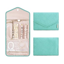 Travel Jewellery Roll -Jewellery Travel Pouch Portable Case Box Organiser, Durable Nylon-Polyester Material, 9x5.9 in Closed, 17.7x5.9 in Open