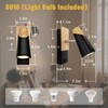 LMINGHON Matte Black Wall Sconces, LED Wall Lamp with On/Off