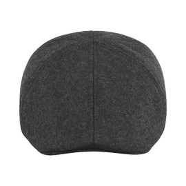 Sterkowski Rusty Flat Cap Wool Peaked Cap for Men and Women Warm and Comfortable Duckbill Hat, charcoal