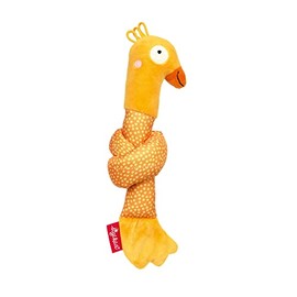 Sigikid PlayQ Learning Toy with Crinkle Foil and Rattle: Grip, Play, Learn, for Babies from Birth, Item No. 42877, Yellow, Yellow/Duck, 22 x 8 x 8 cm