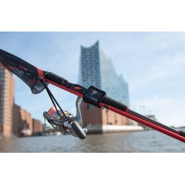 Rutensocke Two-piece spinning spinning L (90 cm long and 45-75 mm wide for two-piece rods up to 2.7 m) (black/white)