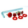 Pintorx Sara License Plate Bolt Stainless Steel (Red) 4 Piece