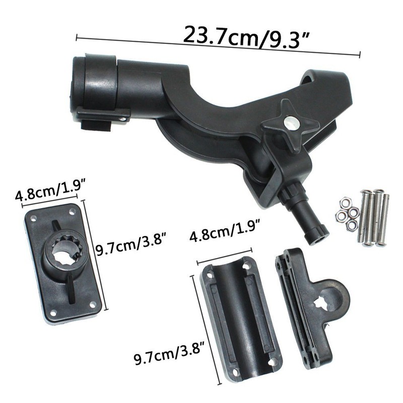 Adjustable Power Lock Rod Holder with 2 Side Mounts Boat