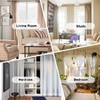 MYSKY HOME Room Darkening Curtains White Sheer Pom Pom Curtains