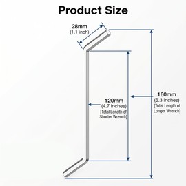 2 PCS Garbage Disposal Wrench, Alloy Steel Allen Wrench - Compatible with InSinkErator for Clog Removal