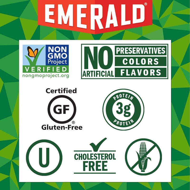 Emerald Nuts, Honey Glazed Cashews, 5 Oz, Resealable Bag (Pack