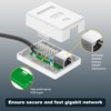 VCELINK Cat6 RJ45 Surface Mount Box Shielded 1-Port, Compatible with