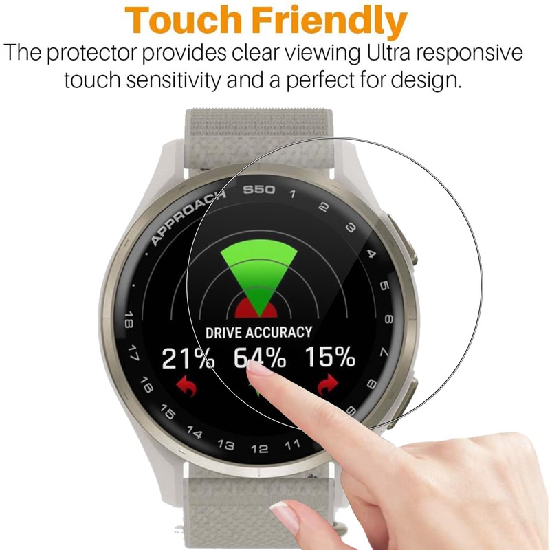 3 Pack Screen protector for Garmin Approach S50, Electro-weideworld Self-Healing
