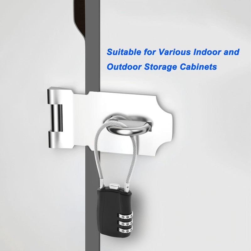 MEIRIYFA Combination Lock 3 Digit Code Password Padlock Outdoor Waterproof