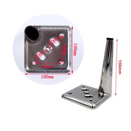 Hyever Metal Sofa Legs Cabinet Wardrobe Furniture Feet,Pack of 4 Chrome Finish (150mm)