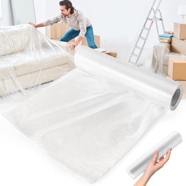 UNIFAMLIY 79” × 30 Yards Cushion Wrap Silk Film Waterproof, Upholstery Cushion Wrap Easily Install Foam into Cushion,Shrink Wrap Roll for Cushions, Packaging Wrap for Furniture Home Office Cover