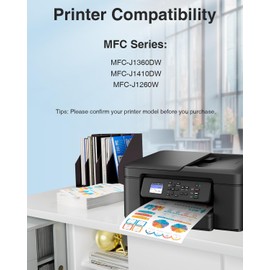 LC501 Ink Cartridges for Brother Printer MFC-J1360DW, LC501 Series Ink Compatible for Brother LC501 Ink Cartridges LC501XL for MFC-J1360DW MFC-J1260W MFC-J1410DW (LC5014PK, Black Cyan Magenta Yellow)