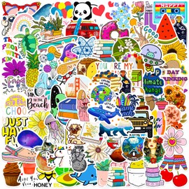 Summer Stickers for Kids Teens,100 Pcs Cute Aesthetic Stickers for Water Bottle, VSCO Waterproof Sticker for Laptop Phone Skateboard
