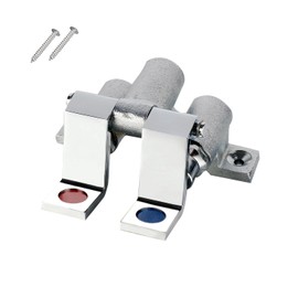 Phivan Brass Foot Operated Faucet Valve - Double Foot Control Non-Contact Hands-Free Sink Pedal for Commercial Kitchens, Hospitals, Schools & Labs