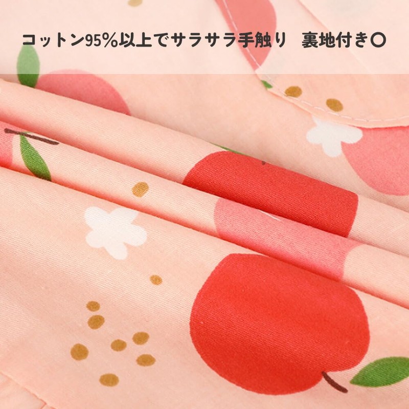 [CLARAH] キッズエプロン 女の子 子供用 紐調整 お手伝い ままごと 保育園 ポス ga-2508-290