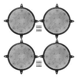 ACROPIX Universal 10" Car Speaker Grills Cover Mesh 10 Inch Audio Speaker Subwoofer Guard Protector Case with Mounting Screws ABS Black - Pack of 4