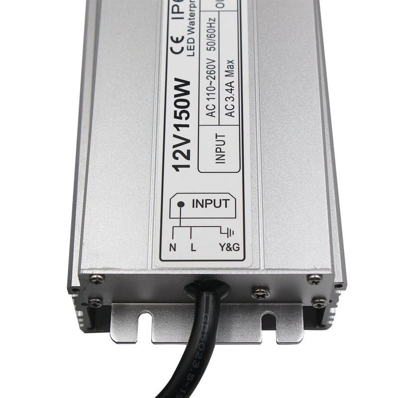LED Driver Waterproof IP67 Power Supply 150W 12V DC 12.5a