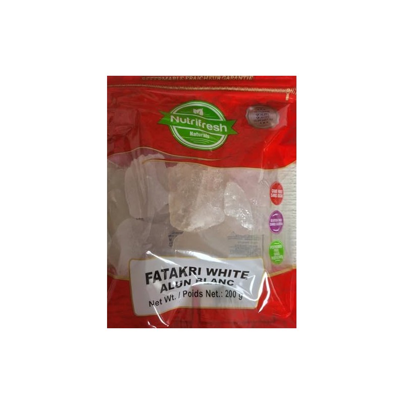Generic Alum block stone 200g Natural Crystals, Fitkari, Potash Alum,