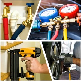 MOUMOUTEN Brass Hose Fitting, G3/4 Inch 8 mm Thick Male Thread Metal Splicer Barb Splicer Connector Hose Fitting Adapter Connection for Air Water Oil