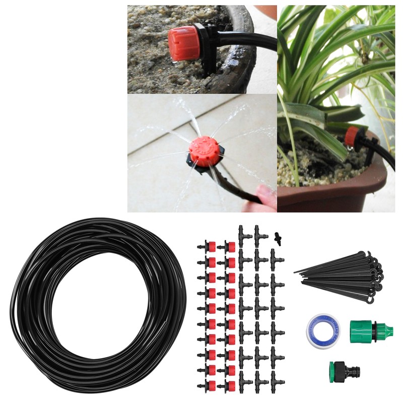DIY Automatic Drip Irrigation Kit 20m Adjustable Nozzle Irrigation System