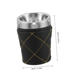 PACKOVE Plastic Car Ashtray Detachable Lid Portable Smokeless Butt Bucket Car Ashtray Container for Vehicle Office Home