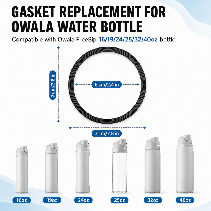 Joshey Rubber Seal Replacement Gaskets for Owala FreeSip 24oz 32oz