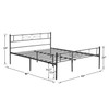 VECELO Queen Size Metal Platform Bed Frame with Headboard,No Box