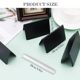 Set of 22 Mini Chalkboard Signs, 7.5x10cm Small Chalkboard for Writing, Wedding Name Tag, Price Tag, Signage Plastic Material Location Card, Signage (Includes 2 Markers)
