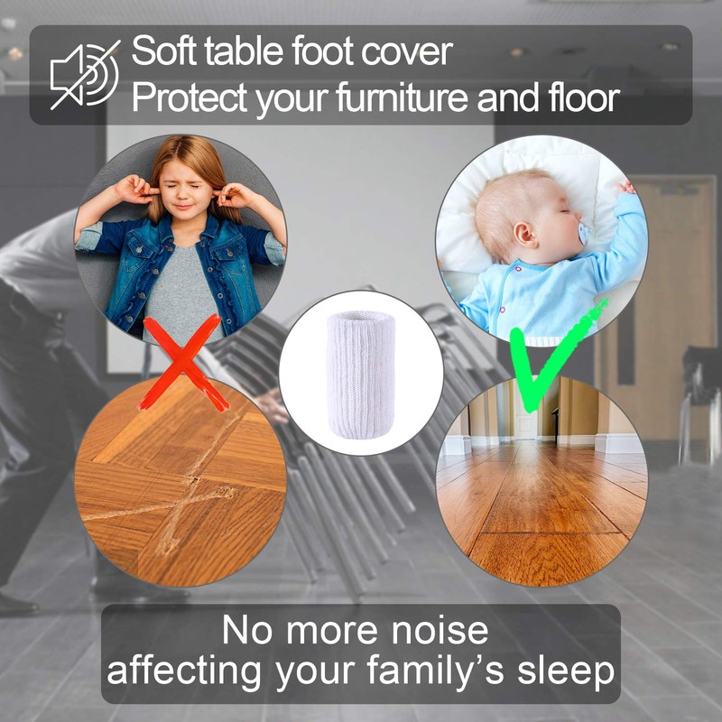32 PCs Furniture Leg Socks - High Elastic Knitted Chair
