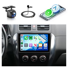 4+128G Android 15 Car Stereo Radio for Suzuki SX4 2006-2013 with Wireless Carplay Android Auto, 9'' in-Cell Screen Head Unit with GPS/Bluetooth 5.0/FM RDS/EQ/Wi-Fi Backup Camera SWC MIC