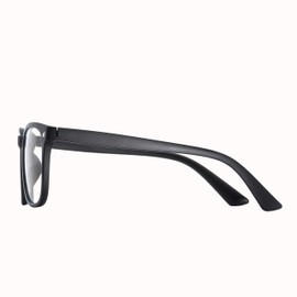 Noel Oscar Blue Light Blocking Glasses for Computer Use, Anti Eyestrain UV Filter Lens, Lightweight Eyeglasses (Men/Women) (Matte Black)