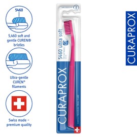 CURAPROX Curaprox Zahnbürste CS 5460 Ultra Soft - Handzahnbürste für Erwachsene mit 5460 Ultra Soft CUREN Borsten - Magenta Einfarbig
