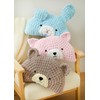 King Cole 9218 Crochet Pattern Animal Pillow Designs Bear Rabbit