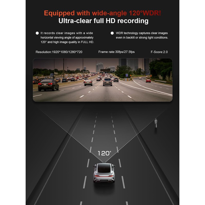 Dash Cam FHD 1080P Car Camera, AKEEYO WiFi Dash Camera