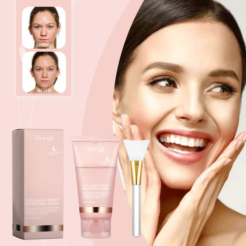 Máscara De Colágeno Para Envolver La Noche, Máscara Exfolian