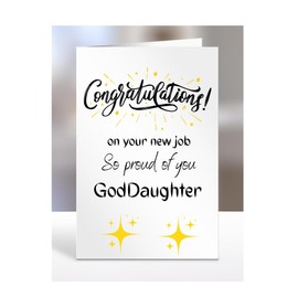Congratulations on your new job card for GodDaughter, Gifts for Men or Women, Presents for Christmas, Greetings Card, Him, Her, Female, Male,A5-109_88