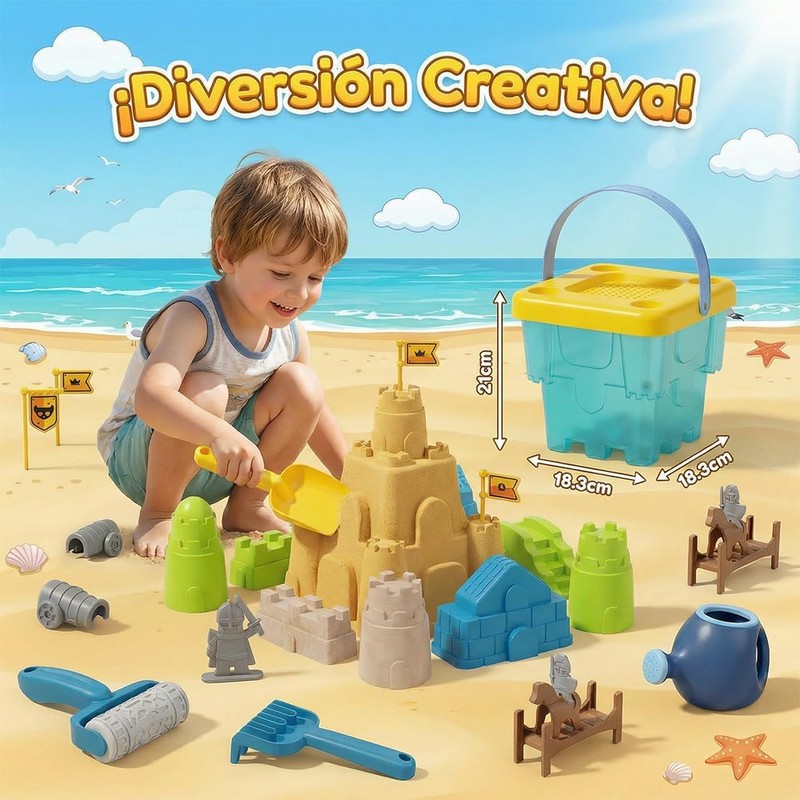 34 Piezas Juguetes de Playa para Niños