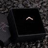 TJC Solid Silver Wishbone Ring for Women 2MM Thick in
